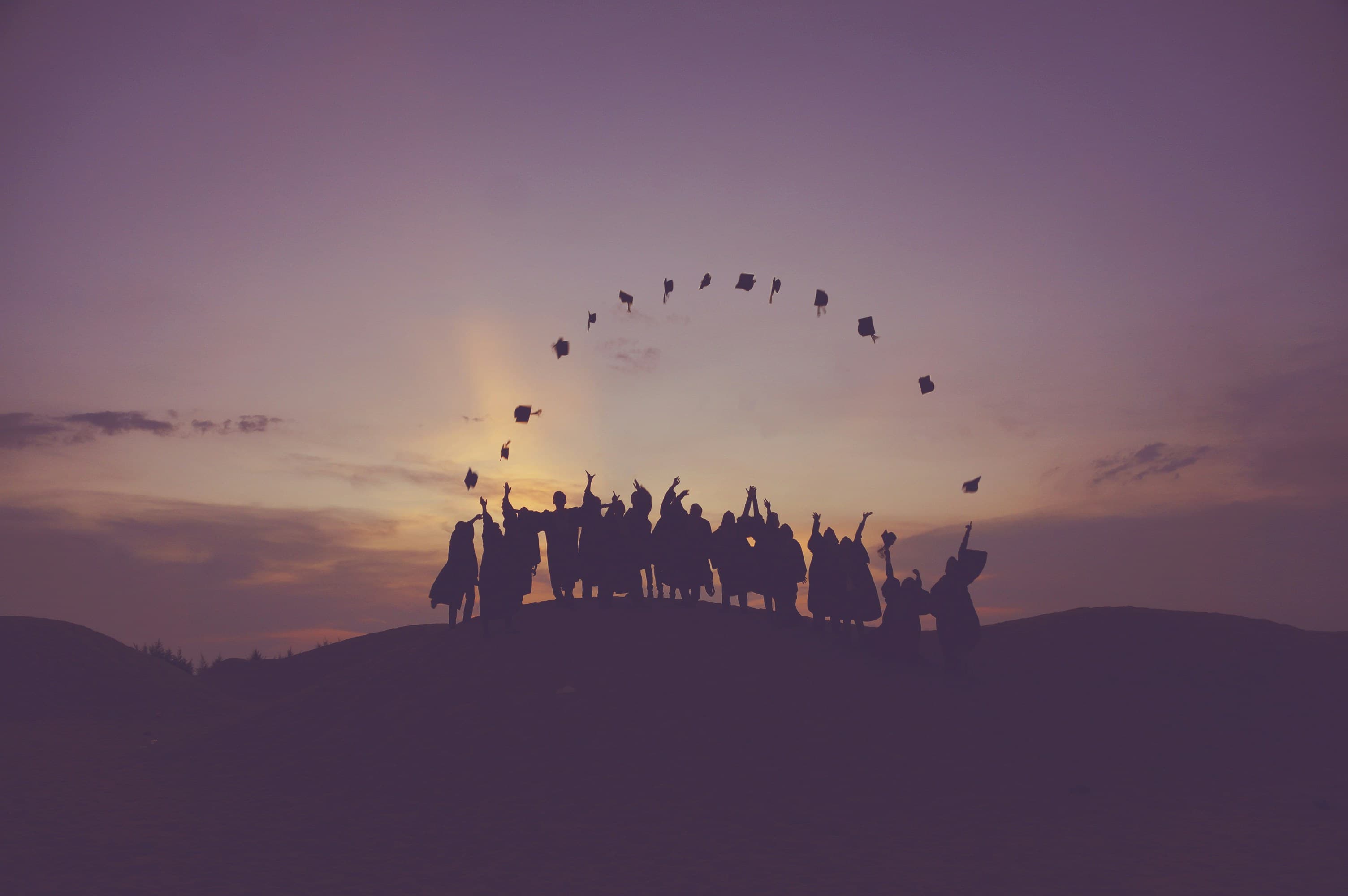 People standing on a hill